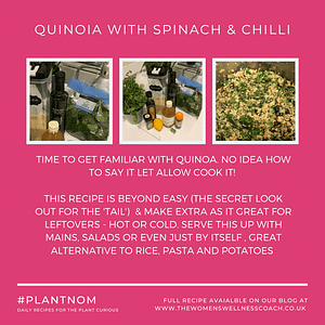 quinoa with spinach and chili